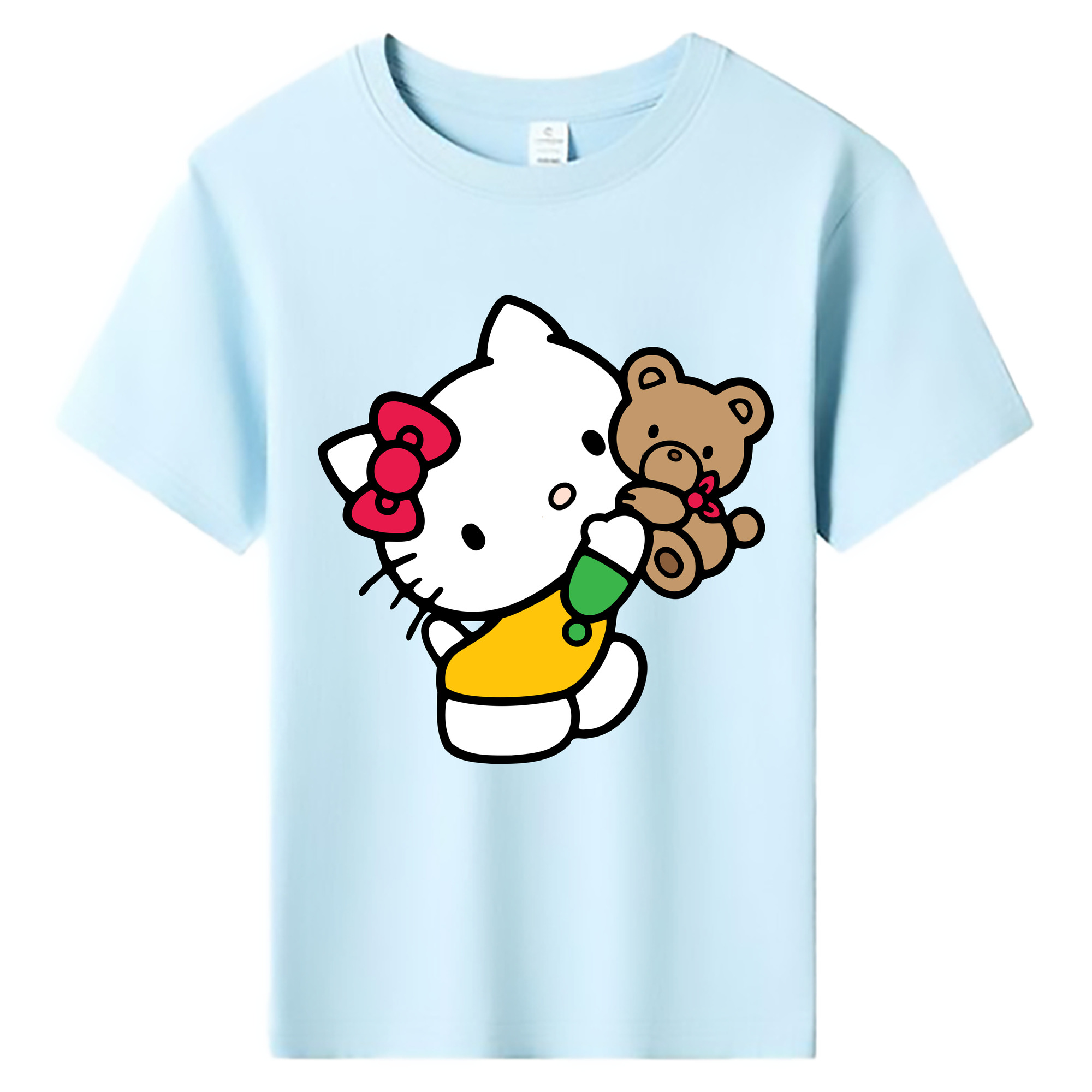 （画像用） Hello Kitty ハローキティ 綿100％キッズTシャツ（フロントプリント）